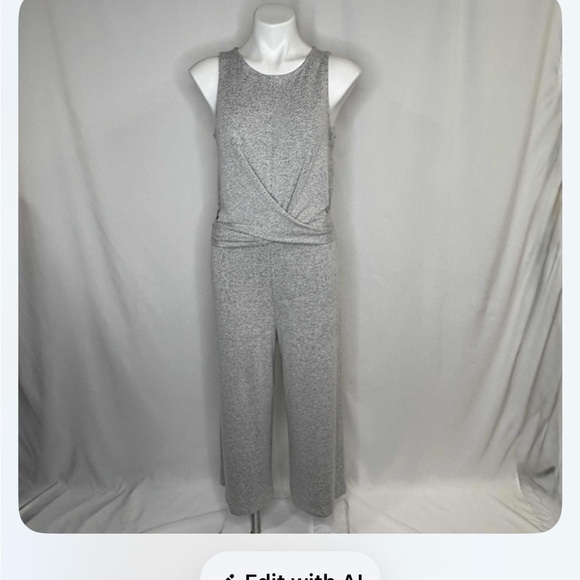 Banana Republic Heather Gray Sleeveless Jumpsuit - Picture 3 of 14